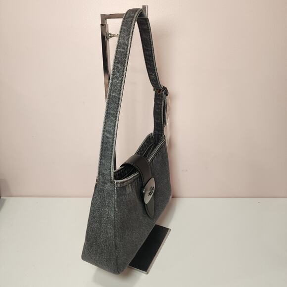 NWT Coach CAK45 Eliza Shoulder Bag In Signature Denim Washed Grey - Picture 2 of 8